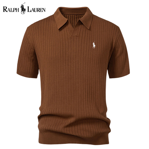 RL™ Stripe V Neck Knit Polo Shirt