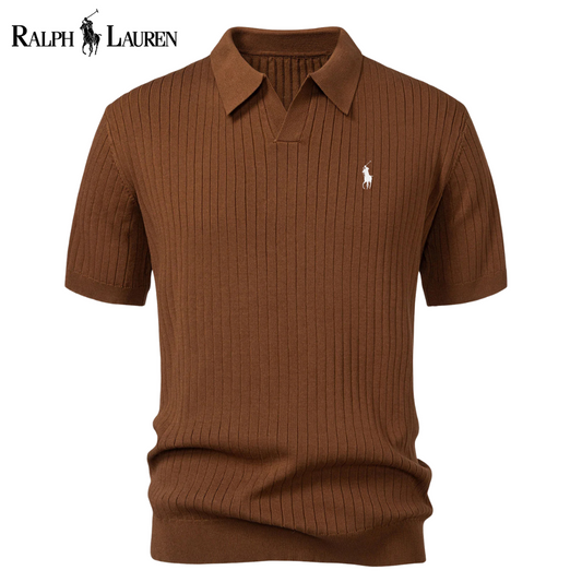 RL™ Stripe V Neck Knit Polo Shirt